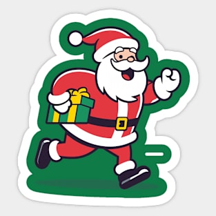 Pop Art Santa: A Colorful and Cheerful Christmas Illustration Sticker